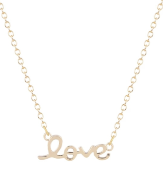 collier pour femme avec lettres love