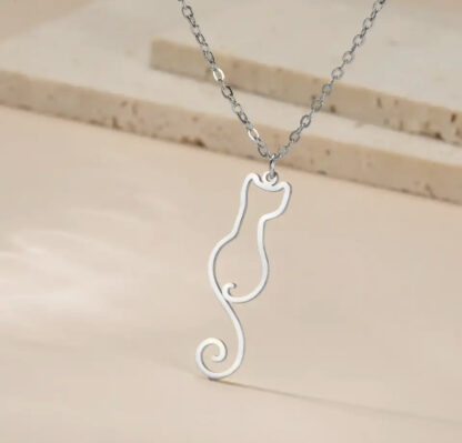 collier chat cadeau femme