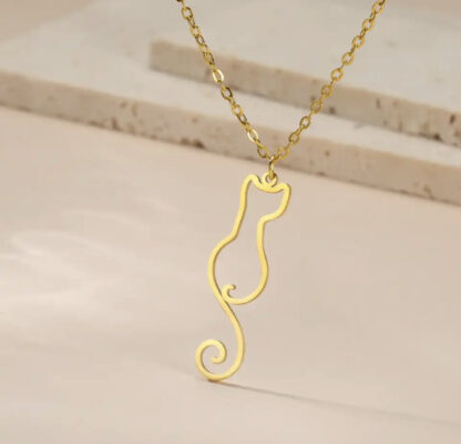 collier chat cadeau femme