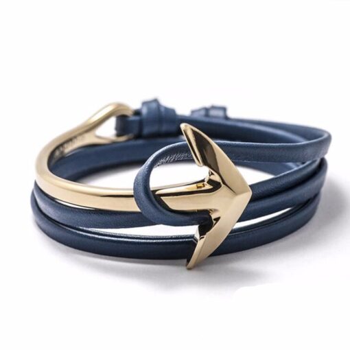 bracelet ancre cuir