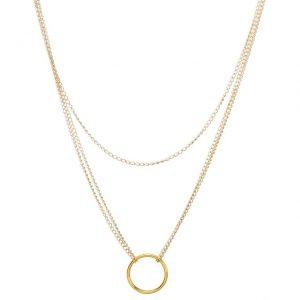 collier cercle dore