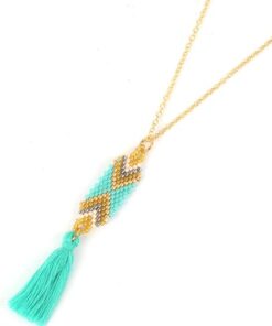 collier perles du japon turquoise