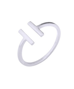 bague tendance reglable argente