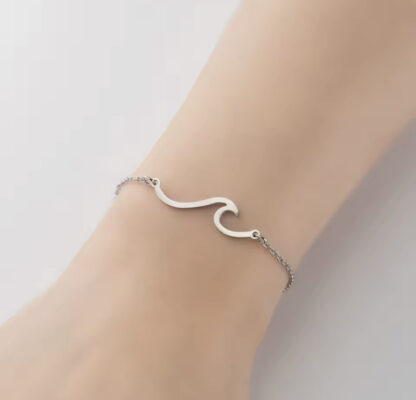 bracelet acier inoxydable en forme de vague