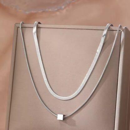 collier ras du cou double rang