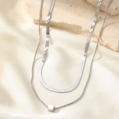 collier ras du cou double rang