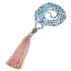 sautoir femme bleu