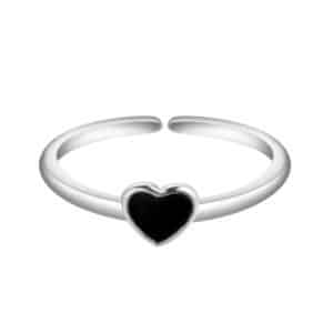 bague coeur argent