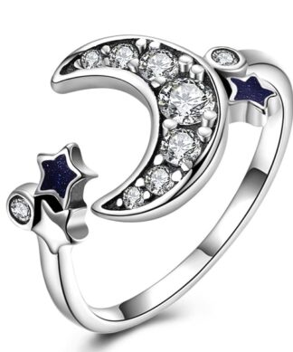 bague lune argent