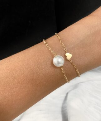 bracelet coeur perle