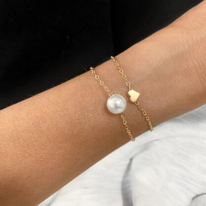 bracelet coeur perle
