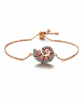 bracelet coquillage or rose