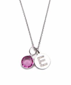 collier personnalise rose