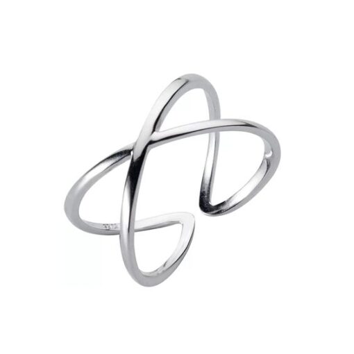 bague croisee x argent