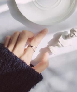 bague x croisee argent veritable