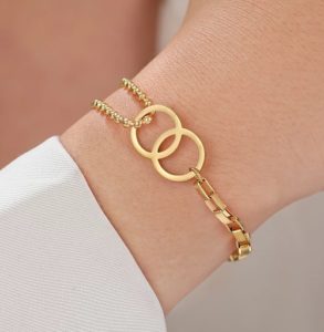 bracelet cercles entrelaces original