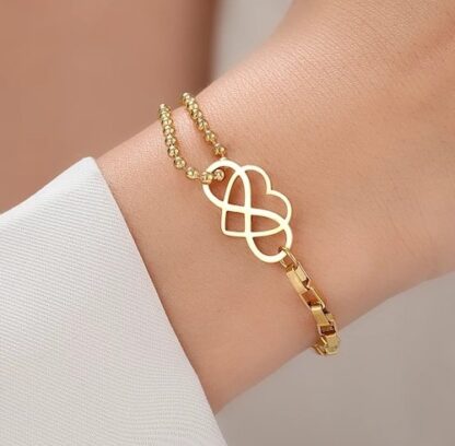 bracelet coeur or