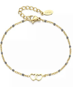 bracelet perles fines coeur