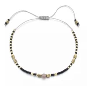 bracelet cordon avec petites perles fines naturelles