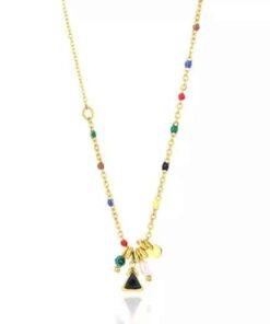 collier pierres fines multicolore