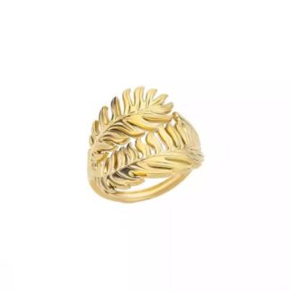 bague feuille or