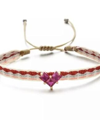 bracelet coeur cordon