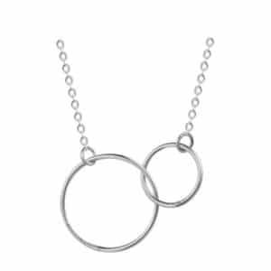 collier deux cercles argent