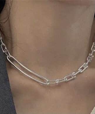 Collier grosse chaine argent