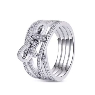 bague argent noeud tendance 2024