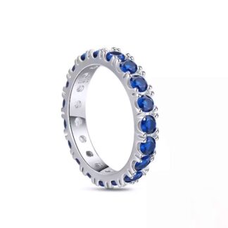 bague zircon bleu