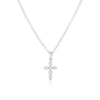 Collier croix original argent