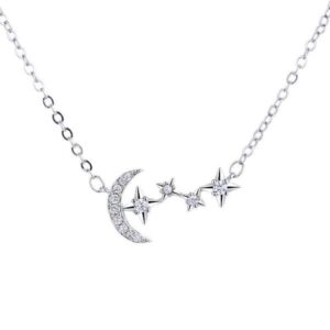 collier pendentif lune argent