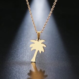 collier pendentif palmier