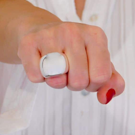 grosse bague argent tendance