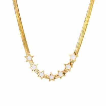 collier maille plate tendance