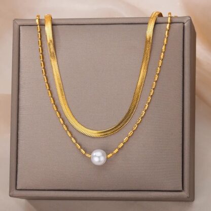 collier perle femme