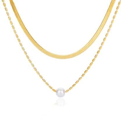 collier perle femme